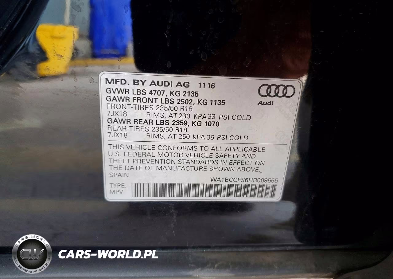 2017 Audi Q3 Premium VIN:WA1BCCFS6HR009555 - 12