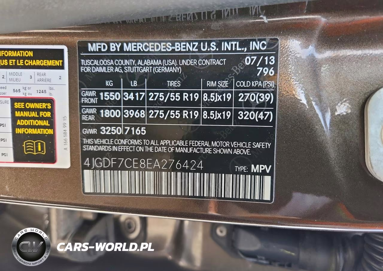 2014 Mercedes-Benz Gl 450 4Matic VIN:4JGDF7CE8EA276424 - 13
