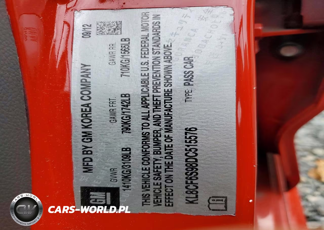 2013 Chevrolet Spark 2Lt VIN:KL8CF6S98DC515576 - 13
