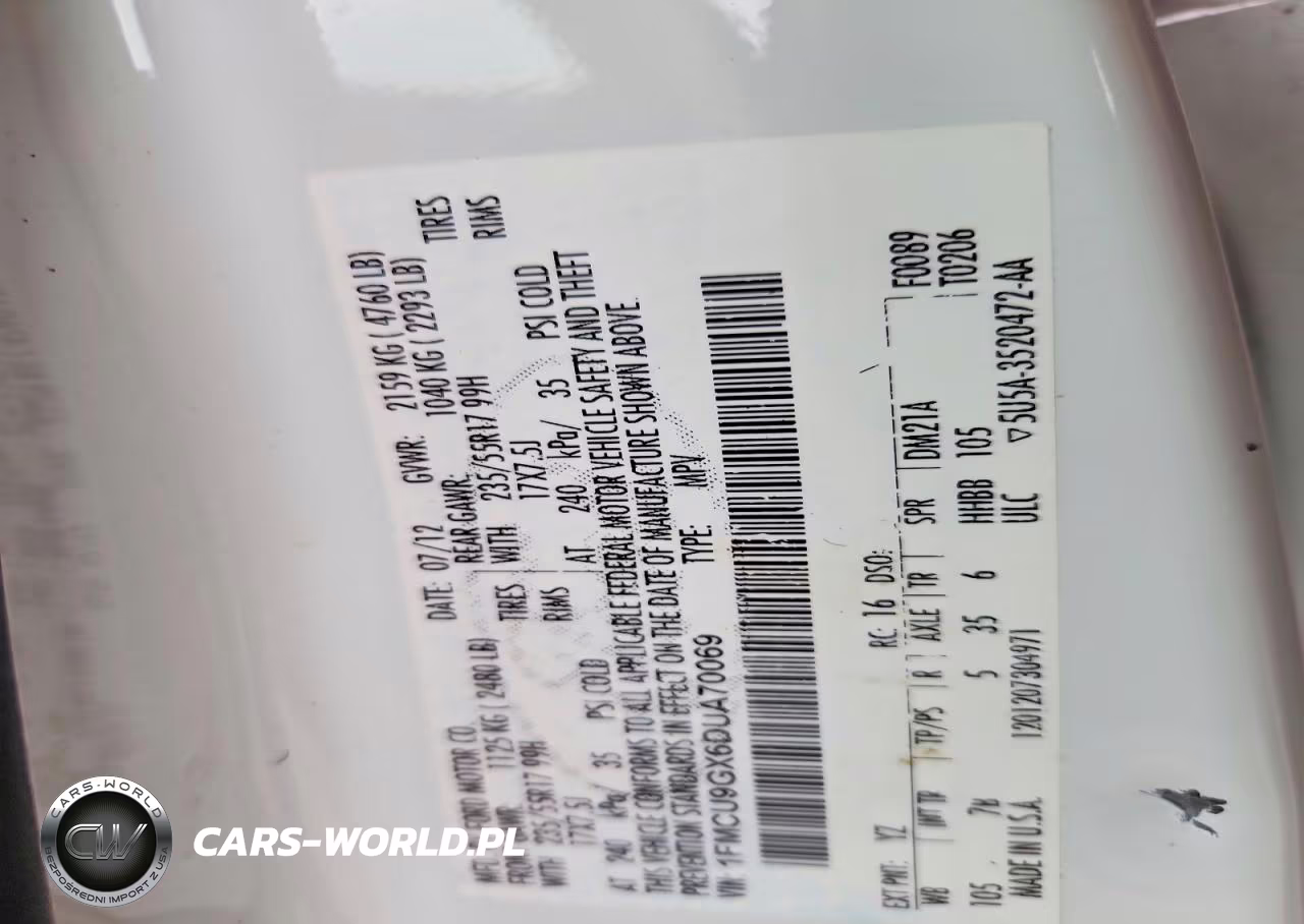 2013 Ford Escape Se VIN:1FMCU9GX6DUA70069 - 13
