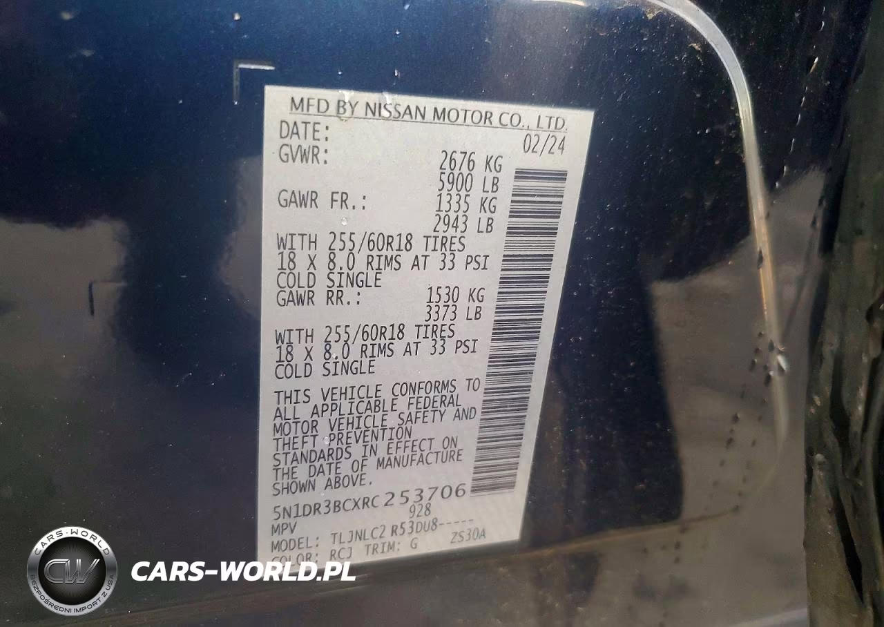 2024 Nissan Pathfinder Sv VIN:5N1DR3BCXRC253706 - 13