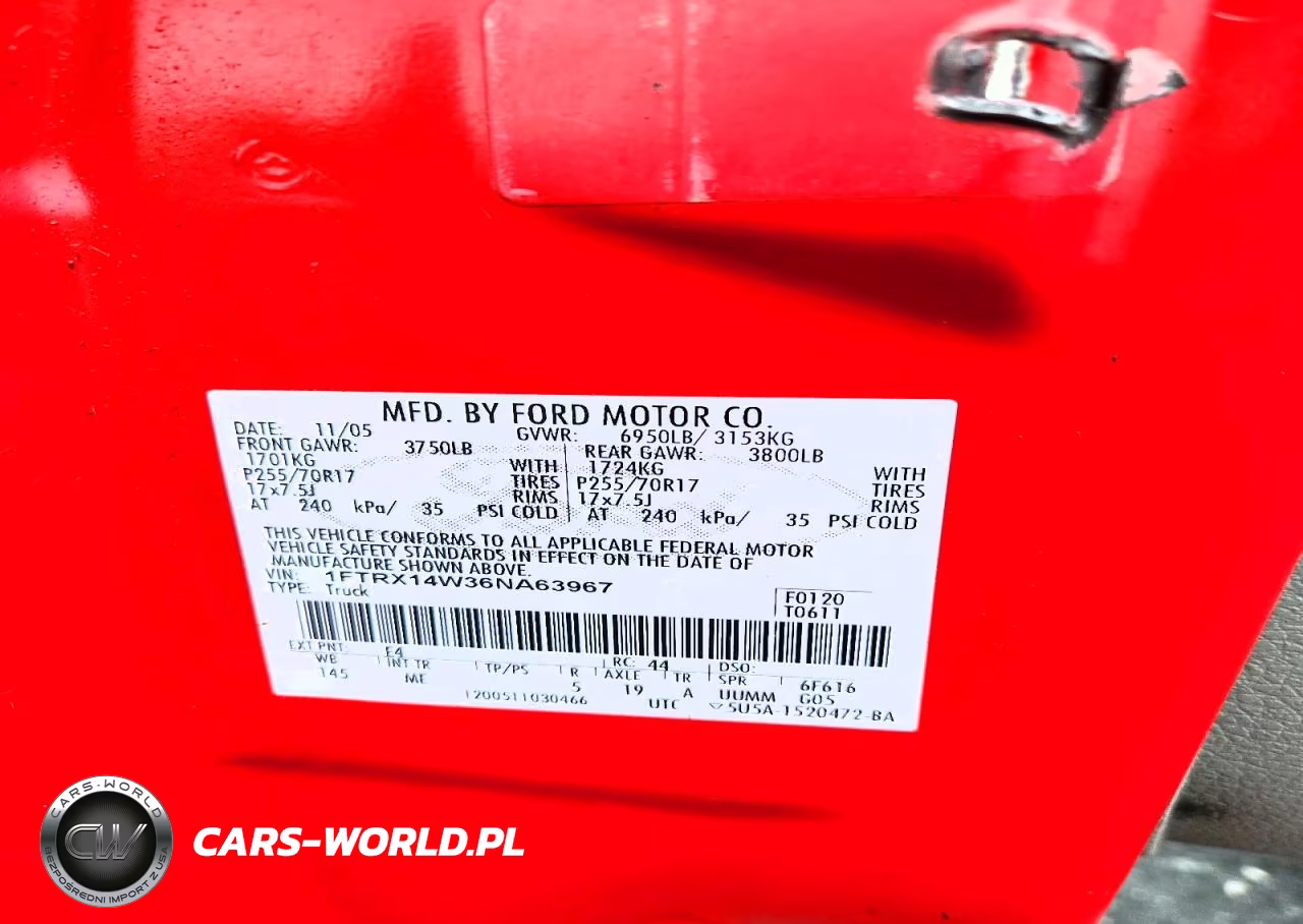 2006 Ford F150 VIN:1FTRX14W36NA63967 - 12