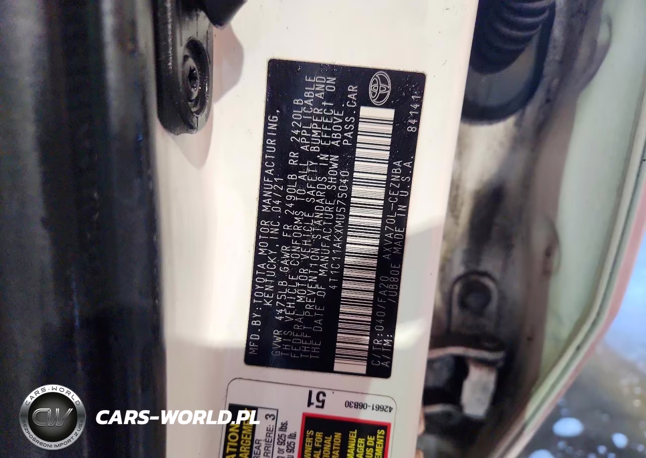 2021 Toyota Camry Le VIN:4T1C11AKXMU575040 - 12
