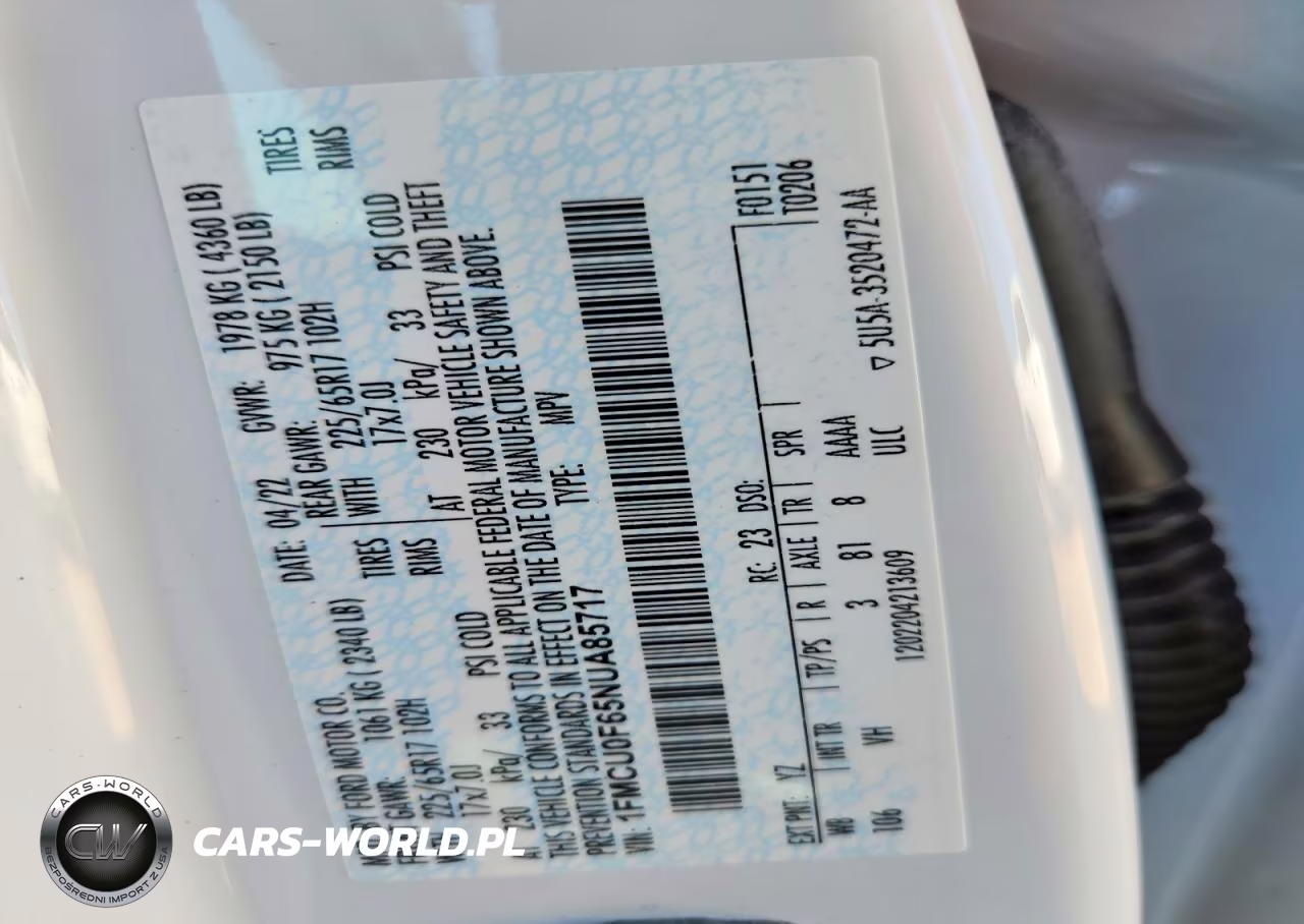2022 Ford Escape S VIN:1FMCU0F65NUA85717 - 13