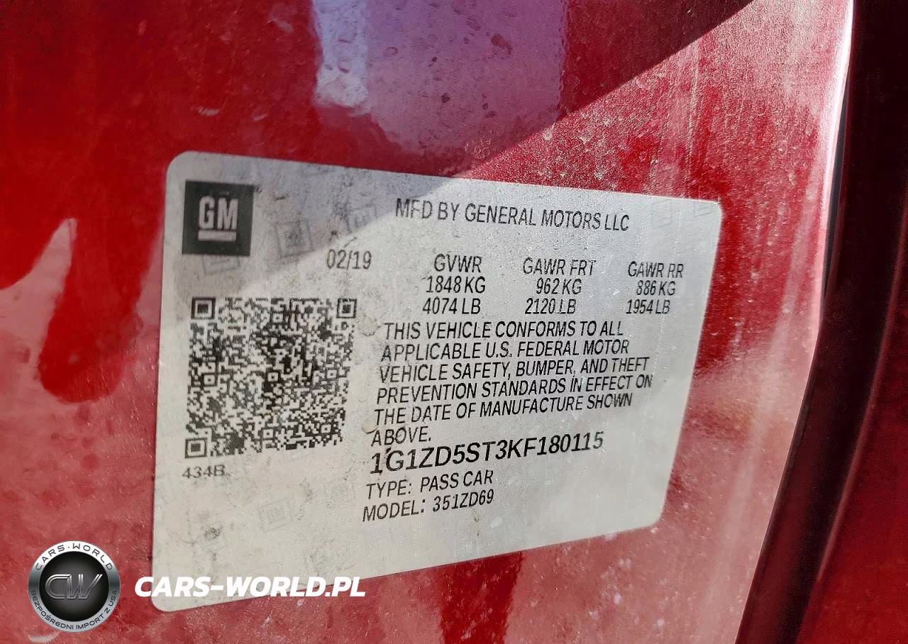 2019 Chevrolet Malibu Lt VIN:1G1ZD5ST3KF180115 - 12