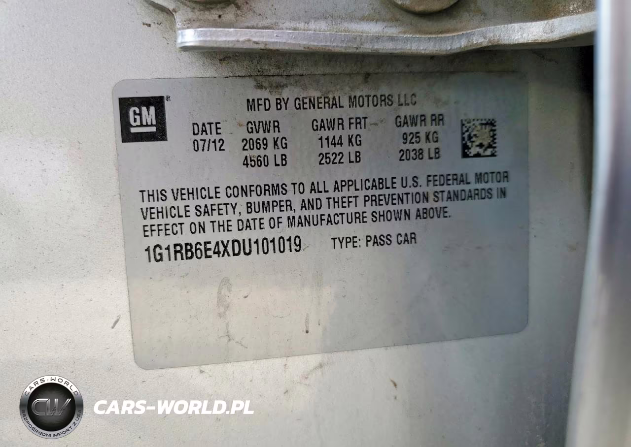 2013 Chevrolet Volt VIN:1G1RB6E4XDU101019 - 12