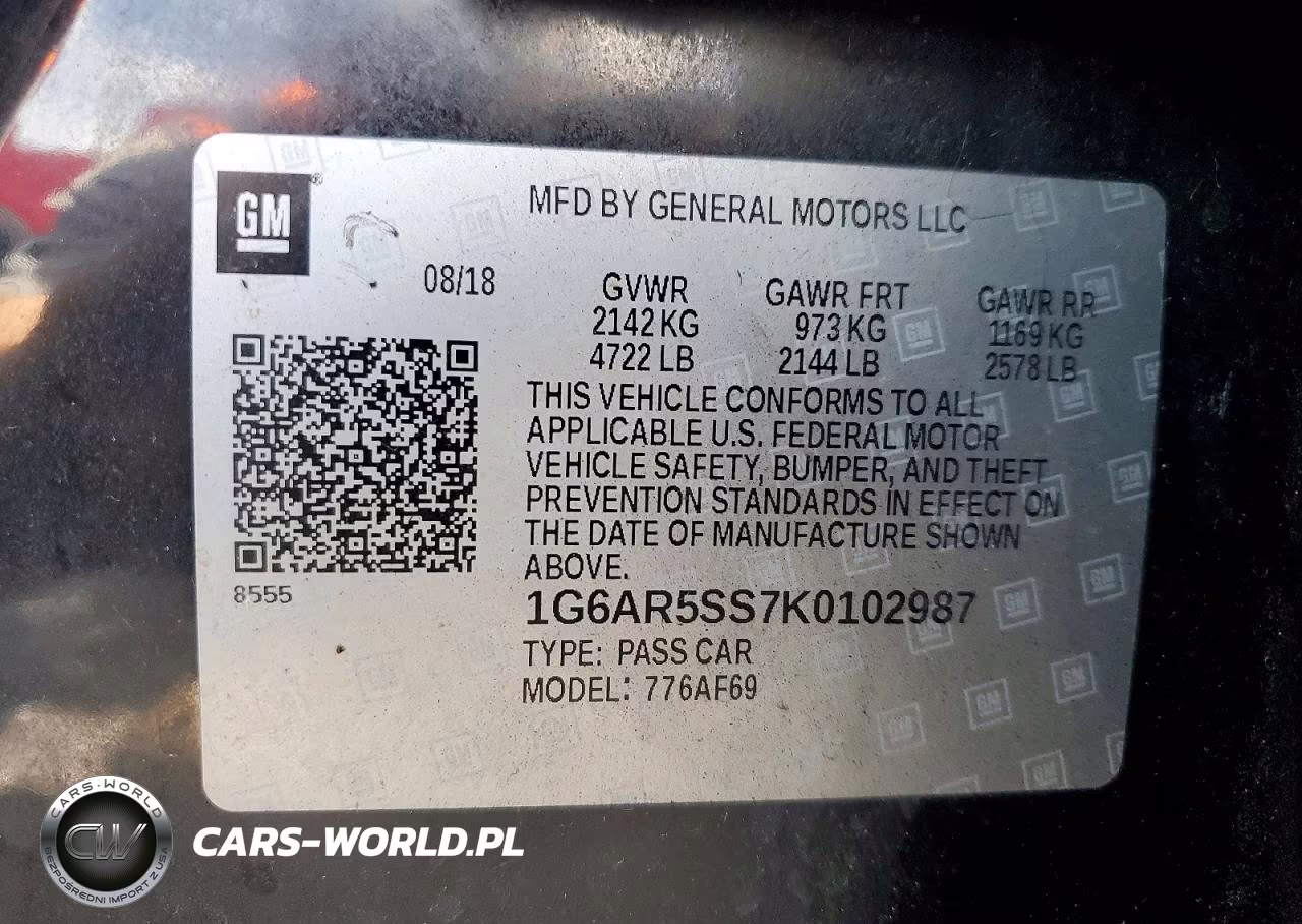 2019 Cadillac Cts Luxury VIN:1G6AR5SS7K0102987 - 12