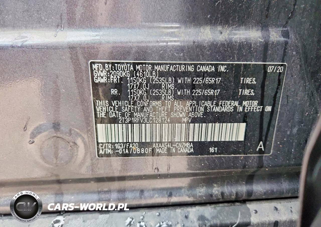 2020 Toyota Rav4 Xle VIN:2T3P1RFV3LC128124 - 13