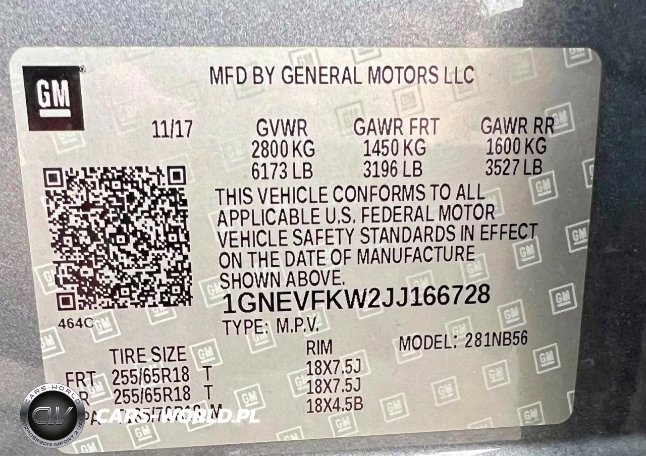 2018 Chevrolet Traverse Ls VIN:1GNEVFKW2JJ166728 - 10
