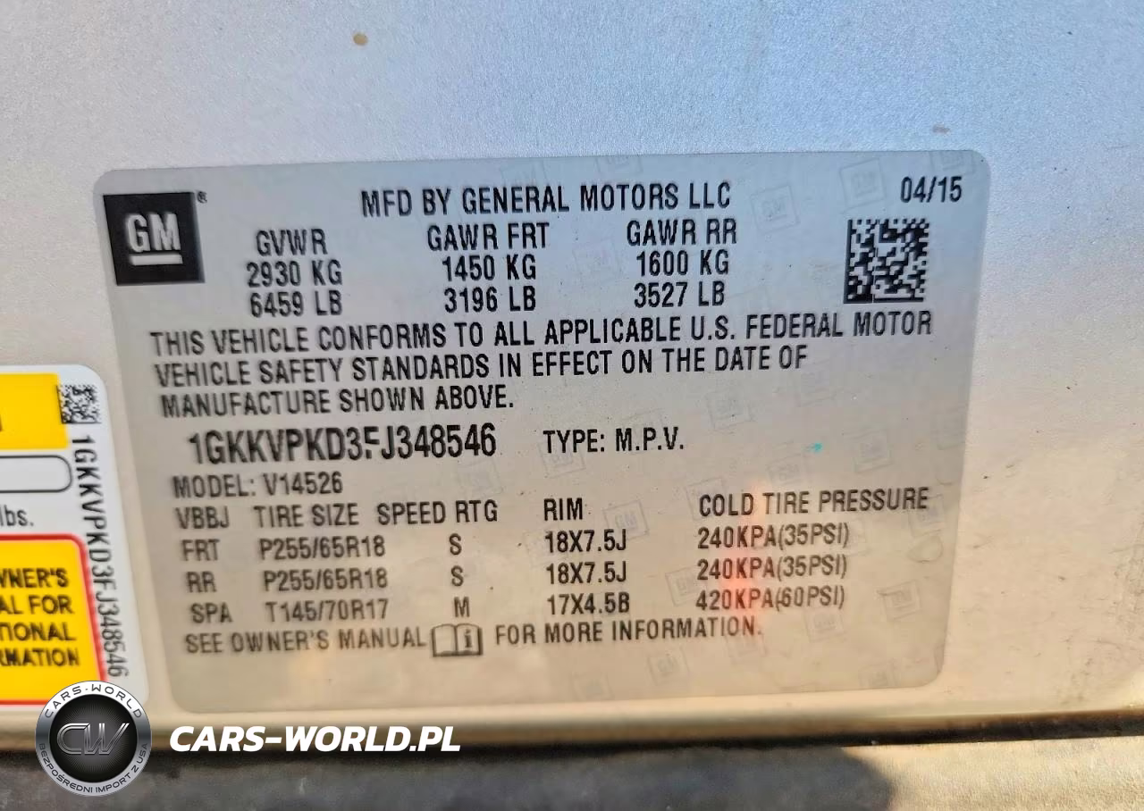 2015 GMC Acadia Sle VIN:1GKKVPKD3FJ348546 - 13