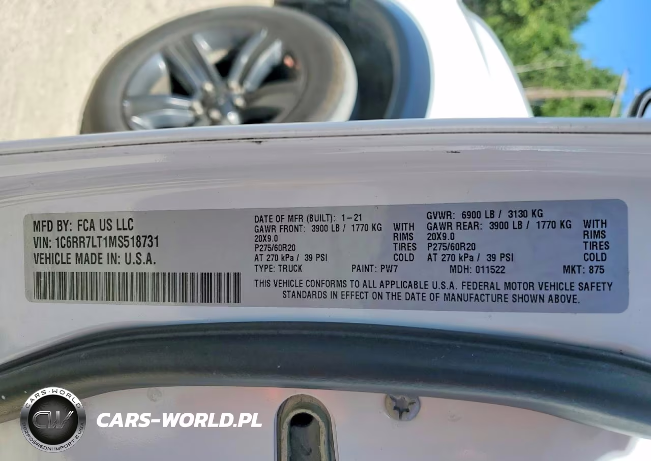 2021 Ram 1500 Classic Slt VIN:1C6RR7LT1MS518731 - 12