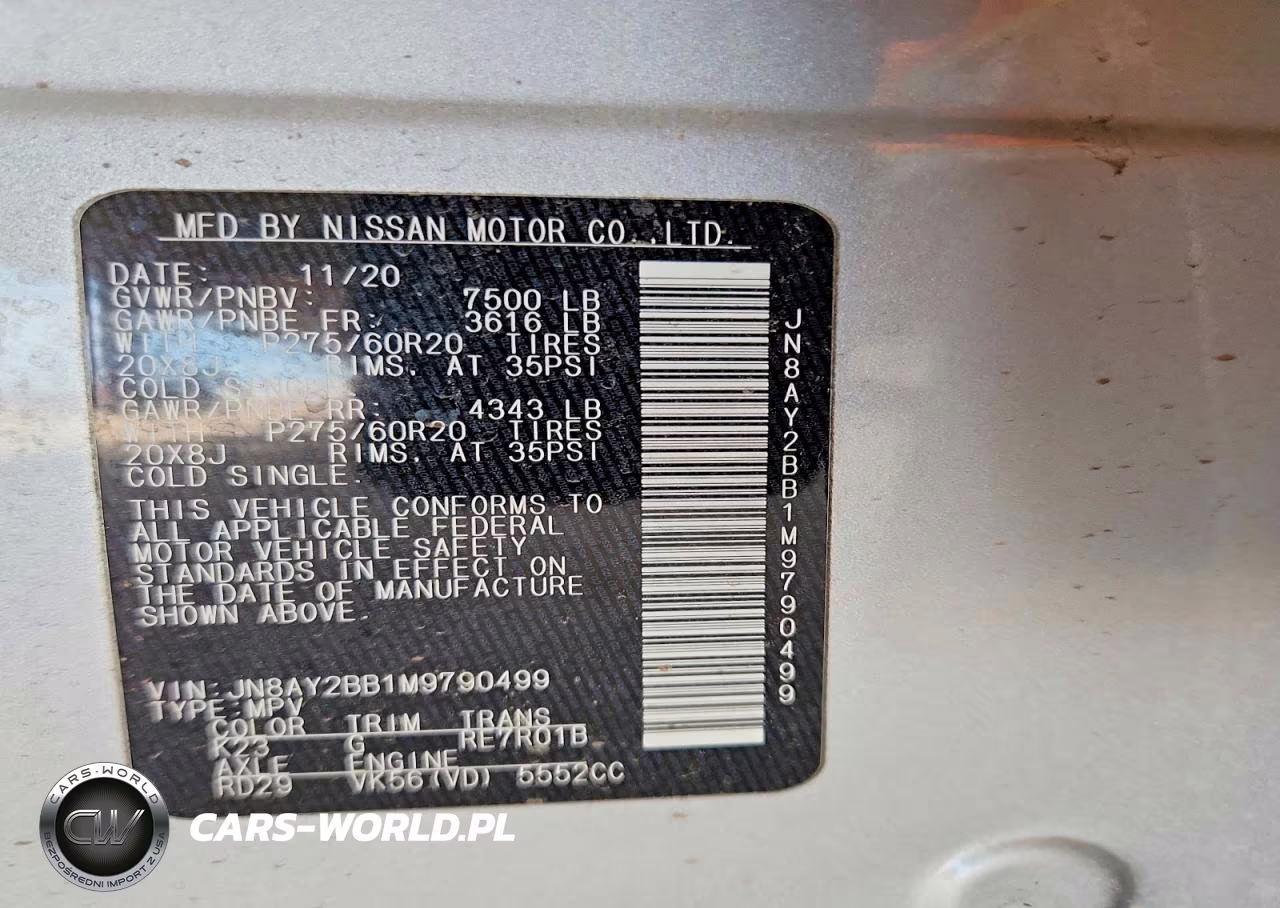 2021 Nissan Armada Sl VIN:JN8AY2BB1M9790499 - 13