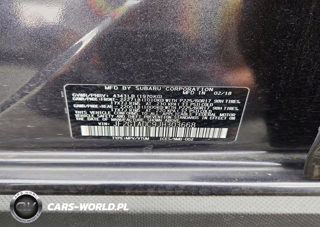 2018 Subaru Crosstrek Premium VIN:JF2GTADC9JH303668 - 13