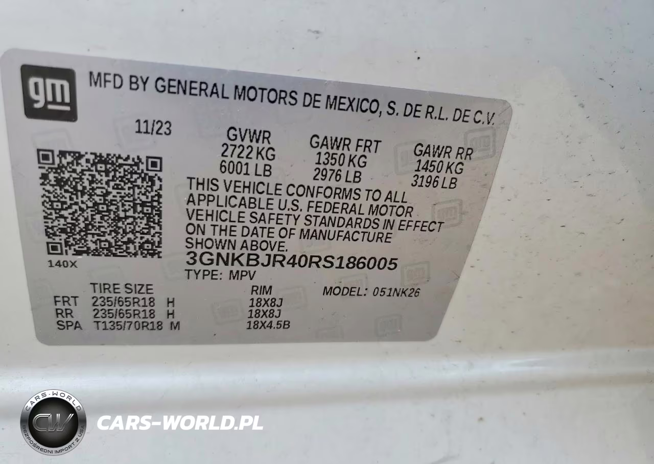 2024 Chevrolet Blazer 3Lt VIN:3GNKBJR40RS186005 - 14