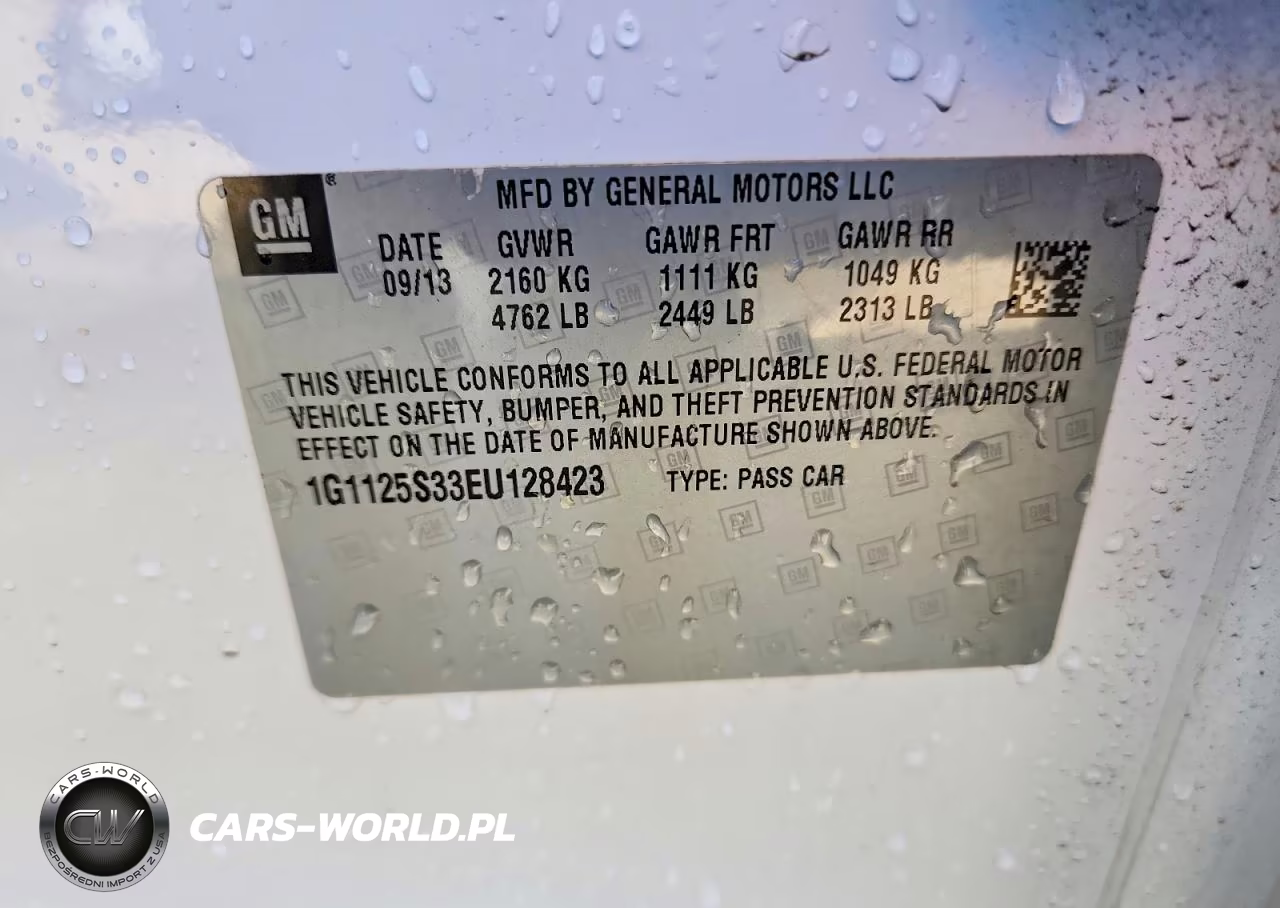 2014 Chevrolet Impala Lt VIN:1G1125S33EU128423 - 12