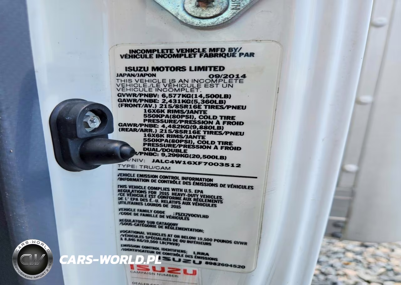 2015 Isuzu Npr Hd VIN:JALC4W16XF7003512 - 13