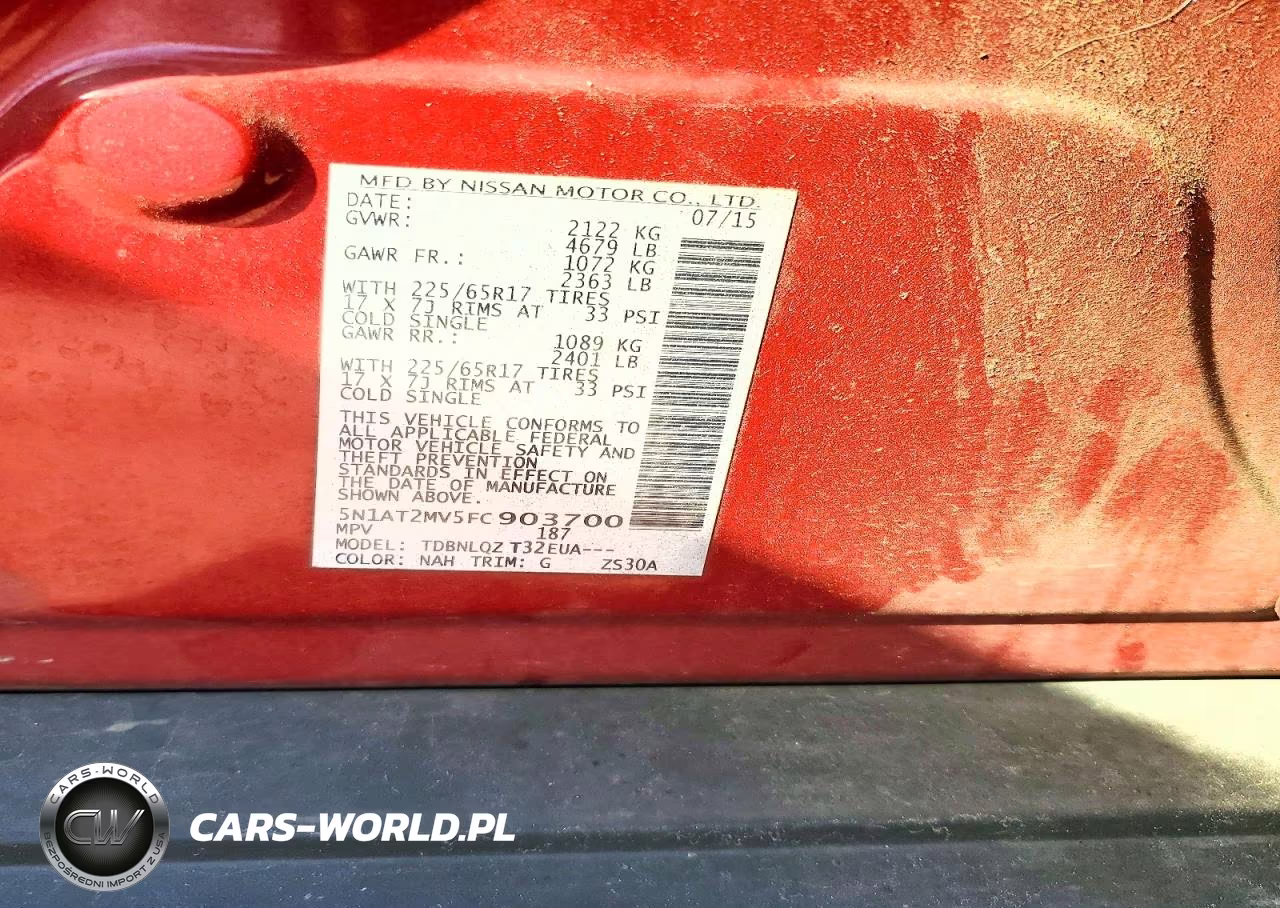 2015 Nissan Rogue Sv VIN:5N1AT2MV5FC903700 - 13