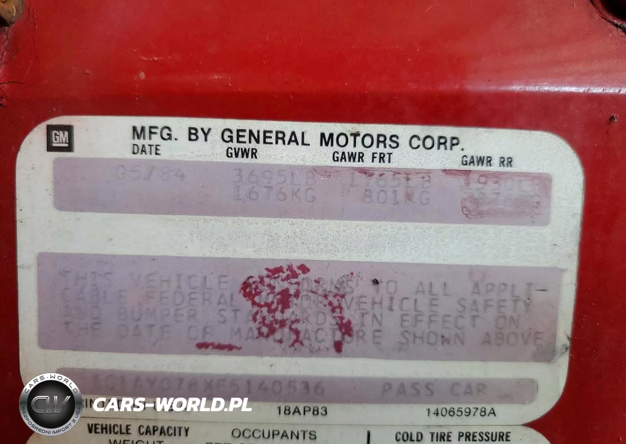 1984 Chevrolet Corvette VIN:1G1AY078XE5140536 - 12