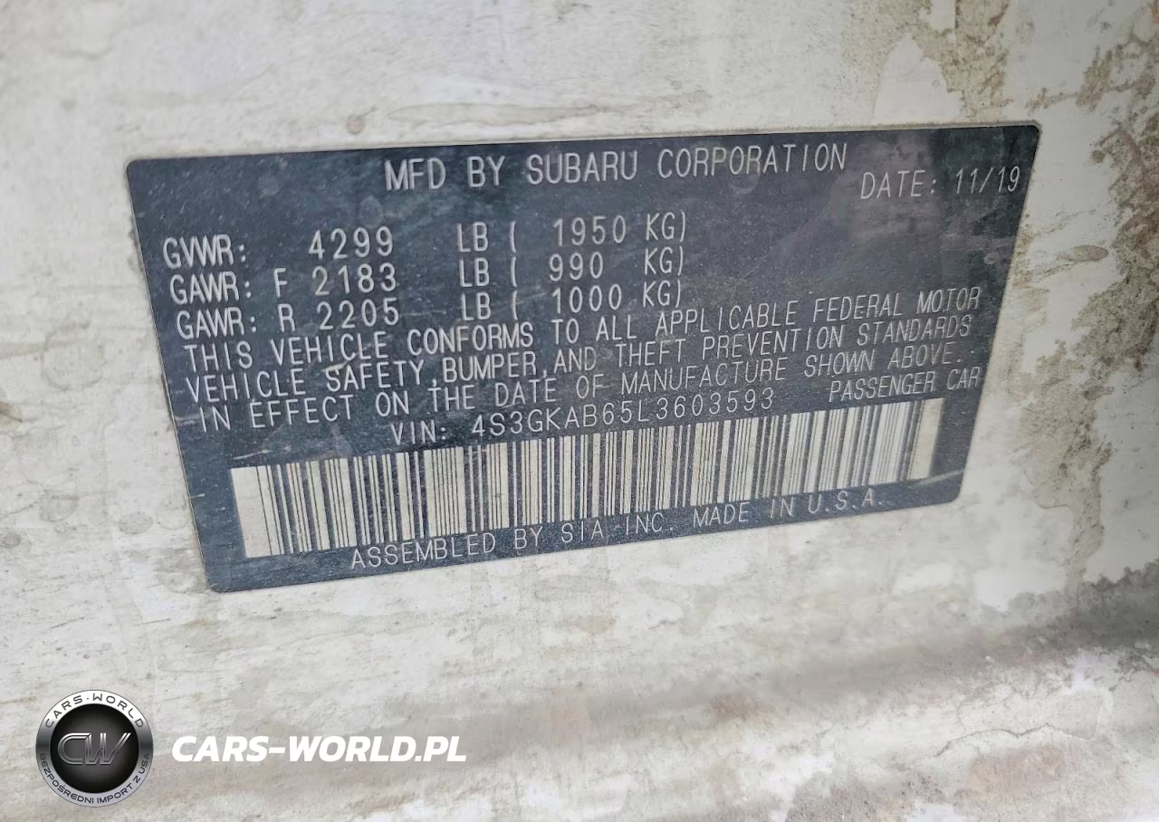 2020 Subaru Impreza VIN:4S3GKAB65L3603593 - 12