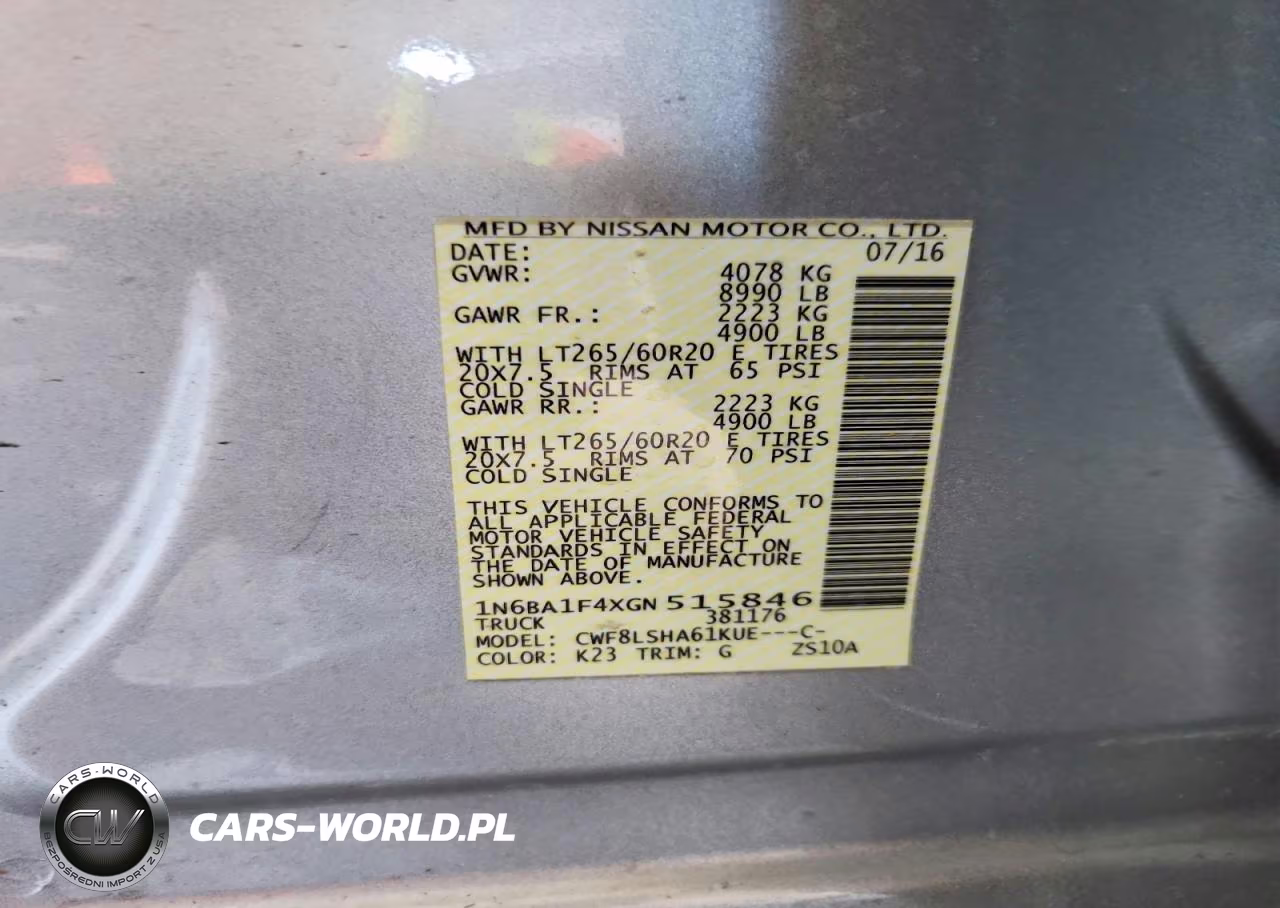 2016 Nissan Titan Xd Sv VIN:1N6BA1F4XGN515846 - 12
