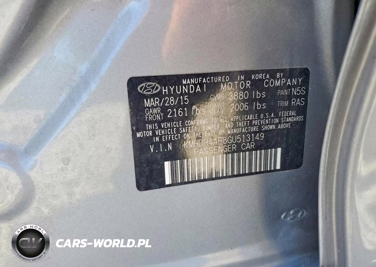 2016 Hyundai Elantra Limited VIN:KMHDH4AE8GU513149 - 13
