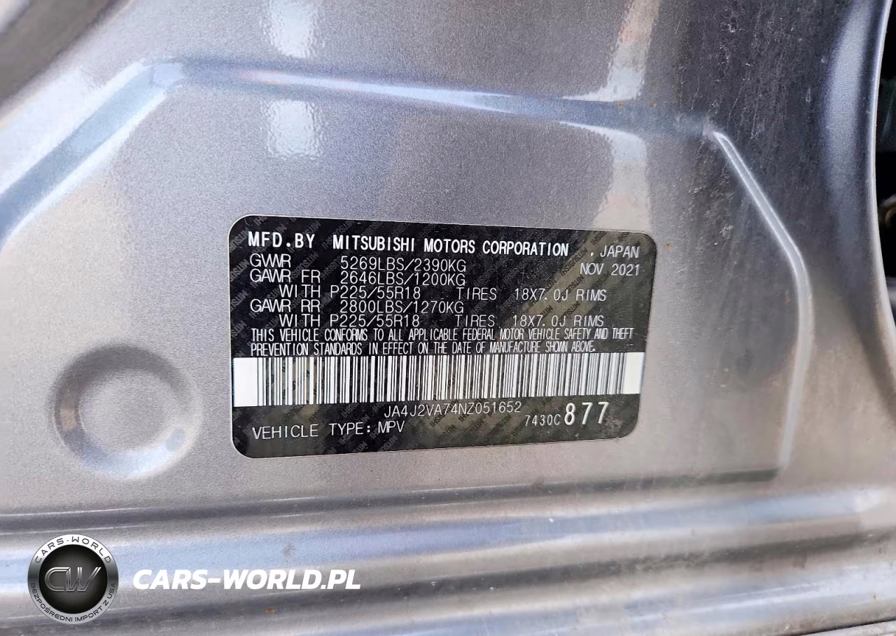 2022 Mitsubishi Outlander Sel VIN:JA4J2VA74NZ051652 - 13