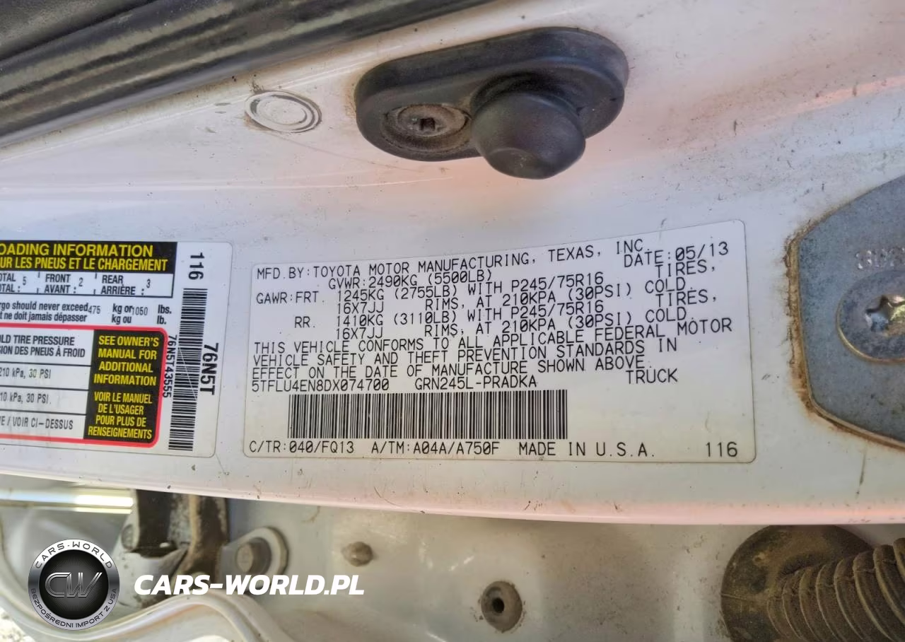 2013 Toyota Tacoma V6 VIN:5TFLU4EN8DX074700 - 12