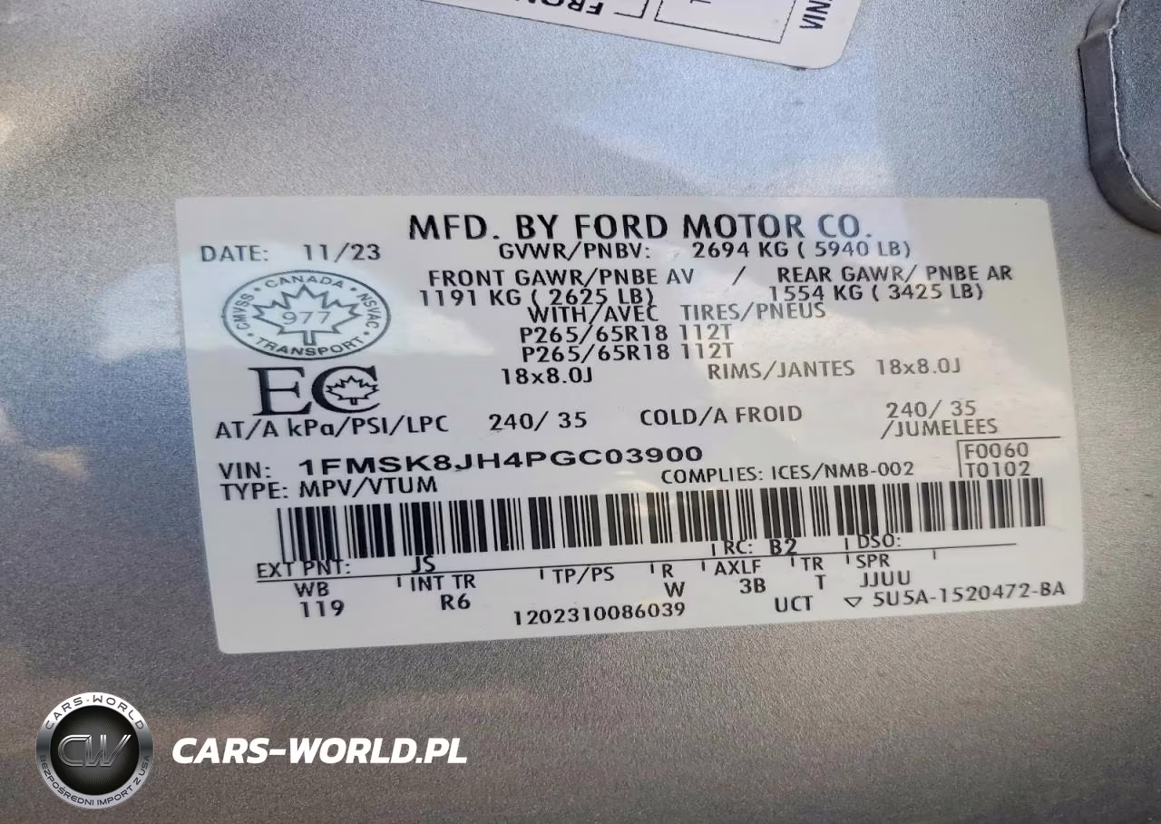 2023 Ford Explorer Timberline VIN:1FMSK8JH4PGC03900 - 13