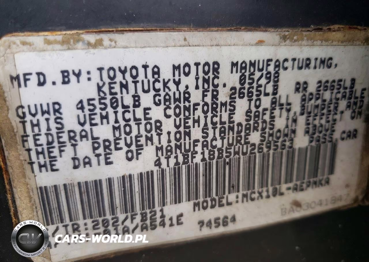 1998 Toyota Avalon Xl VIN:4T1BF18B5WU269563 - 12