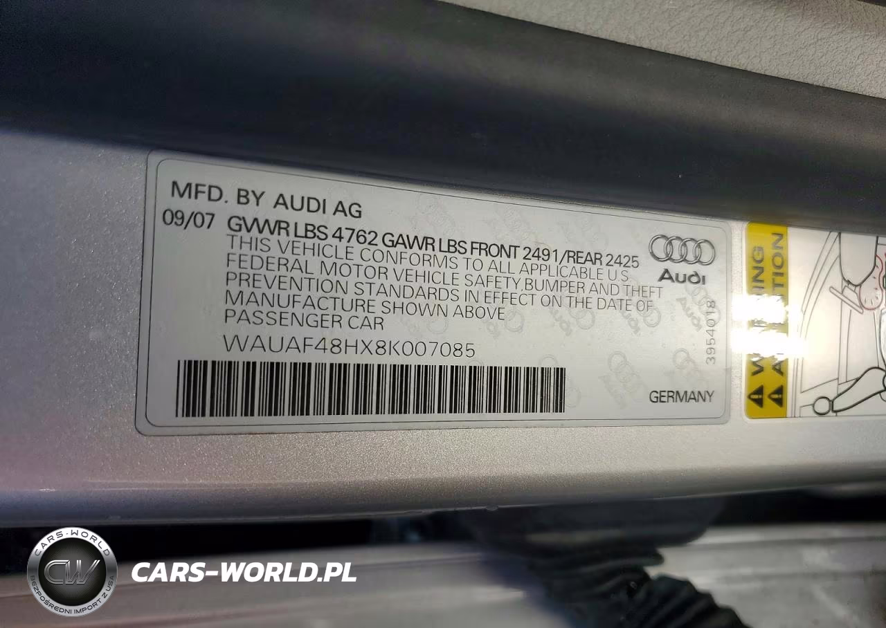 2008 Audi A4 2.0T Cabriolet VIN:WAUAF48HX8K007085 - 12