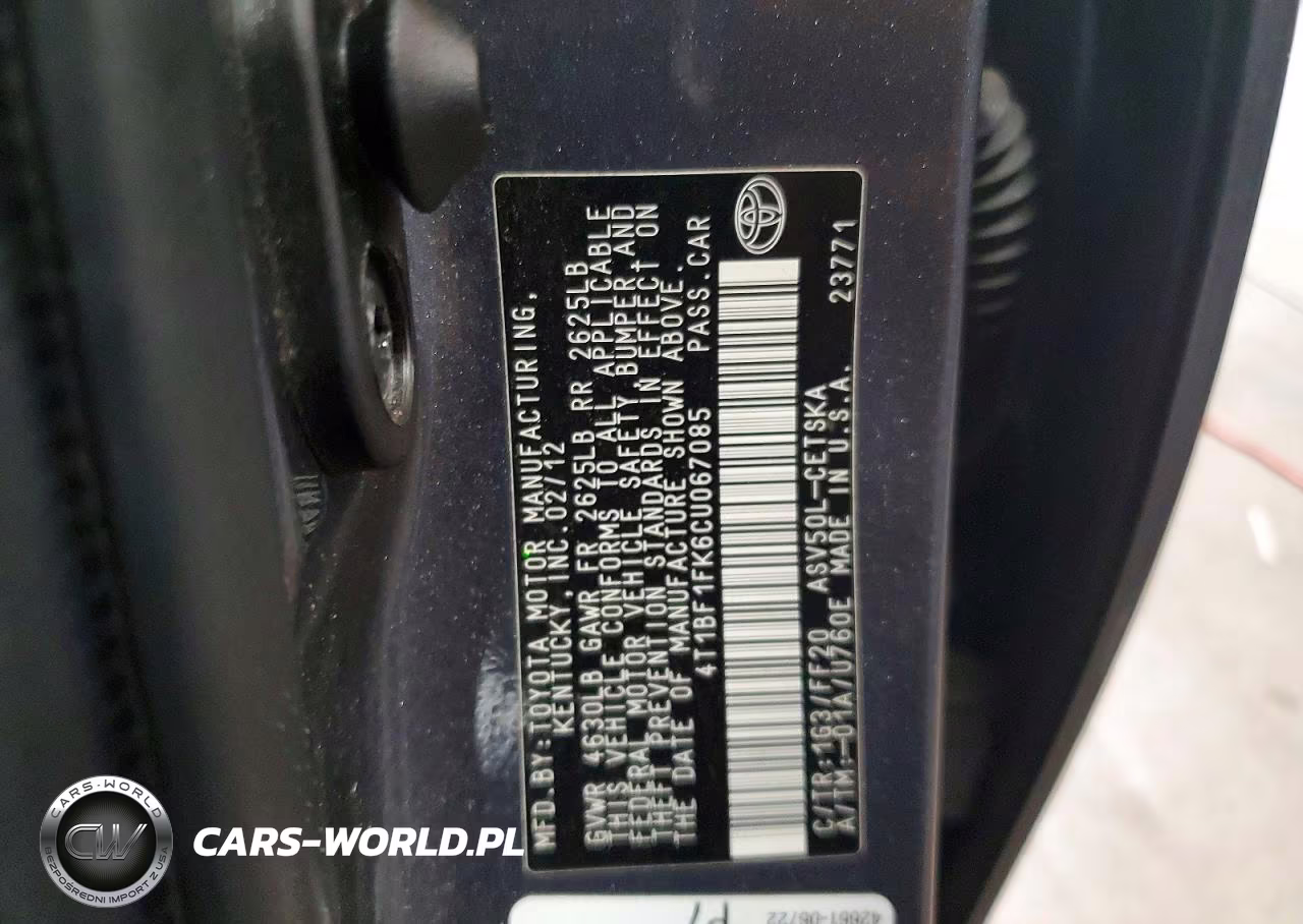 2012 Toyota Camry Se VIN:4T1BF1FK6CU067085 - 13