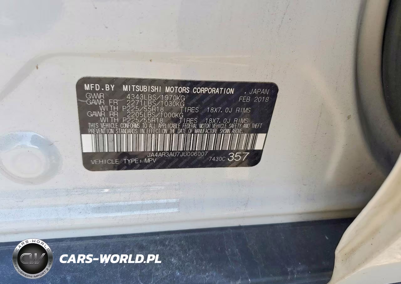 2018 Mitsubishi Outlander Sport Es VIN:JA4AR3AU7JU006007 - 13