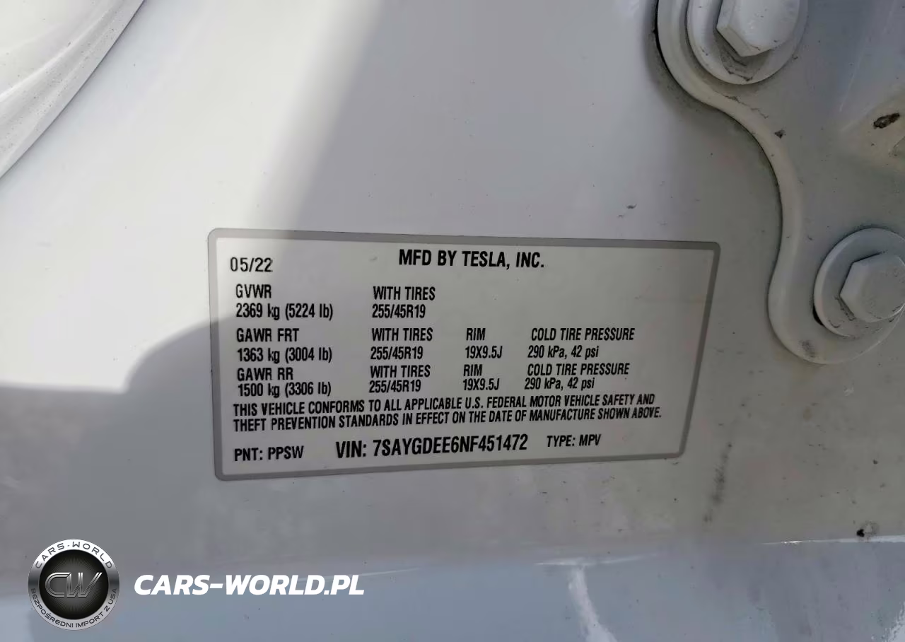 2022 Tesla Model Y VIN:7SAYGDEE6NF451472 - 14