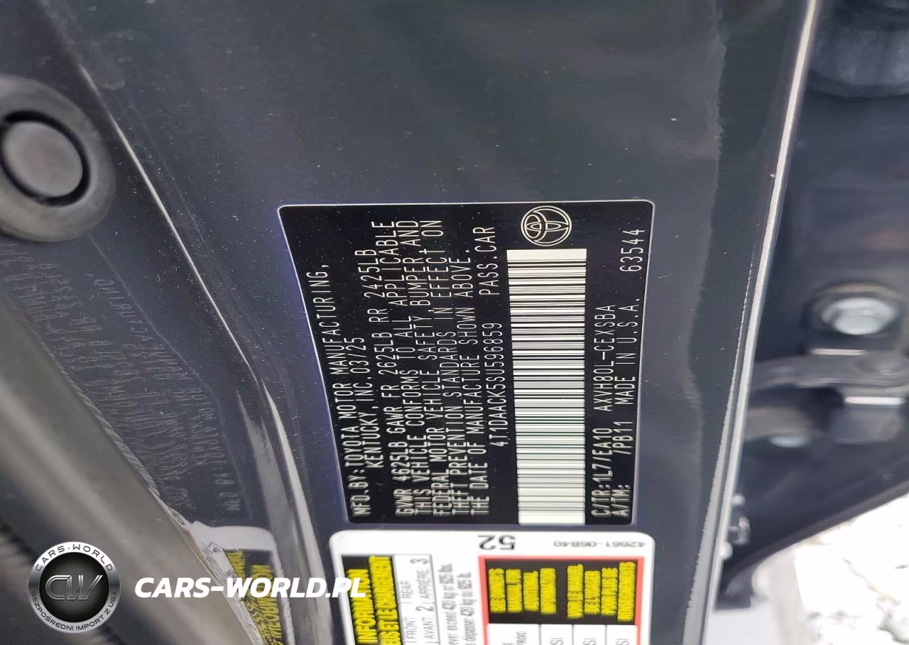 2025 Toyota Camry Se VIN:4T1DAACK5SU596859 - 12