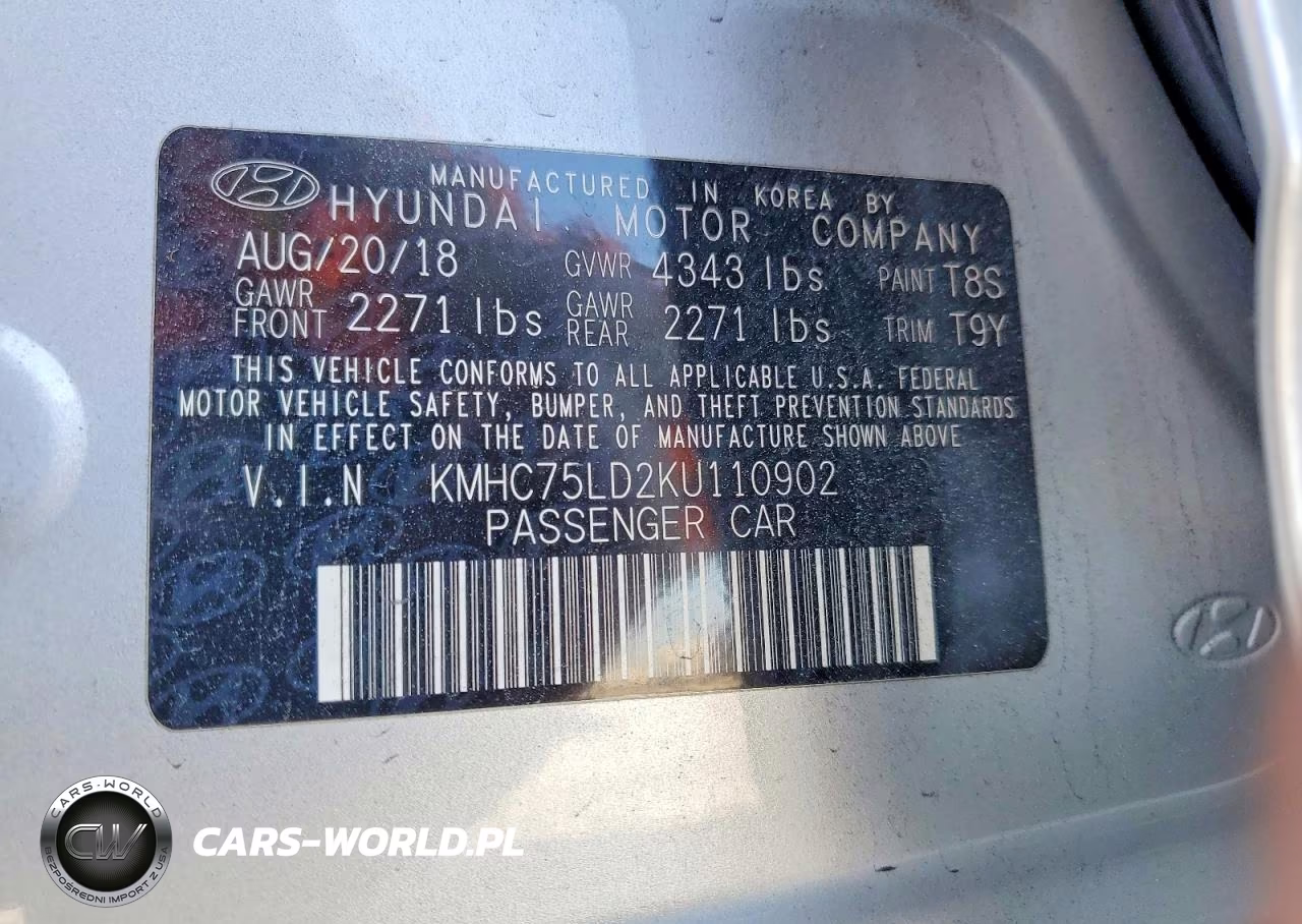 2019 Hyundai Ioniq Limited VIN:KMHC75LD2KU110902 - 13