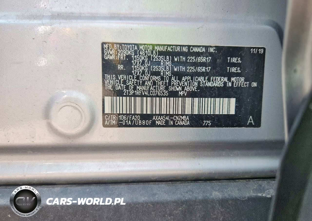 2020 Toyota Rav4 Xle VIN:2T3P1RFV4LC076535 - 14