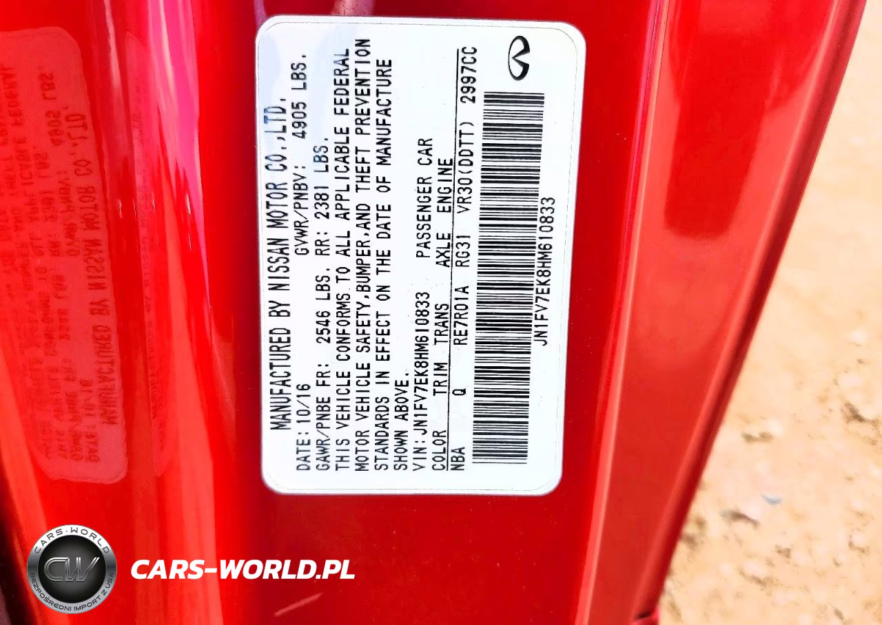 2017 Infiniti Q60 Red Sport 400 VIN:JN1FV7EK8HM610833 - 12