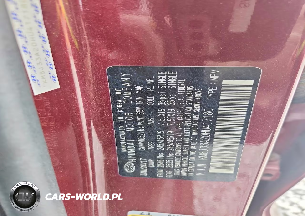 2017 Hyundai Tucson Limited VIN:KM8J33A20HU417180 - 13