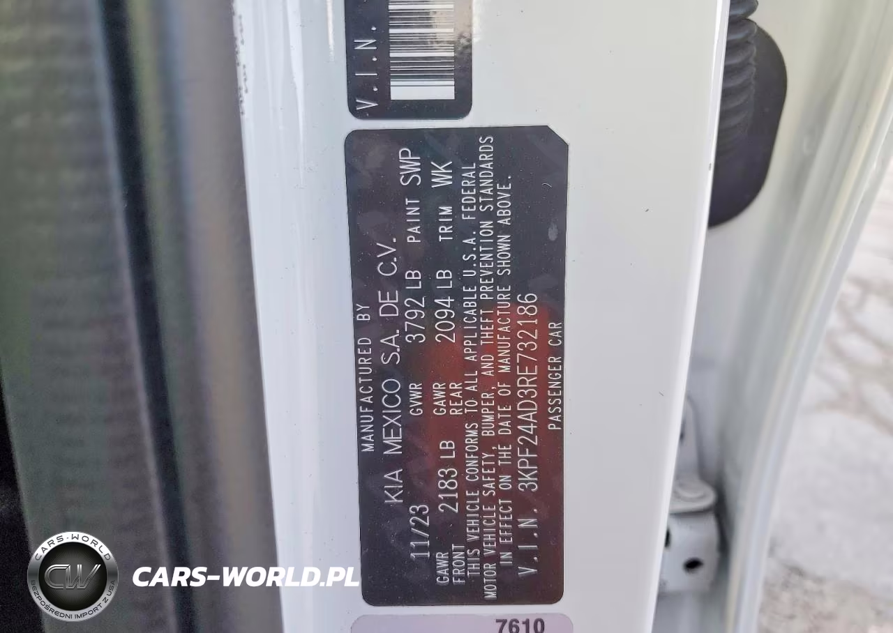 2024 Kia Forte Lxs VIN:3KPF24AD3RE732186 - 12