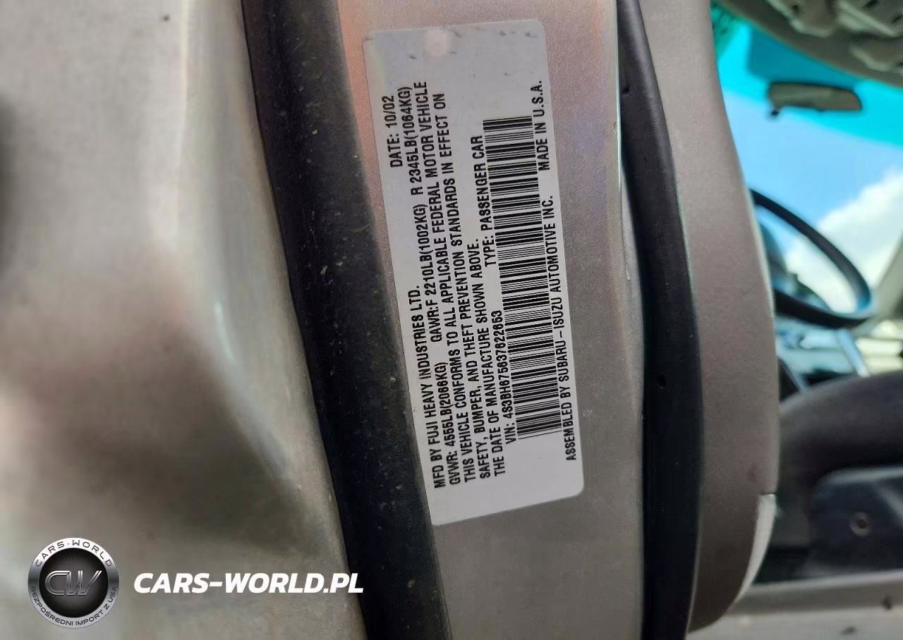 2003 Subaru Legacy Outback Awp VIN:4S3BH675637622653 - 13