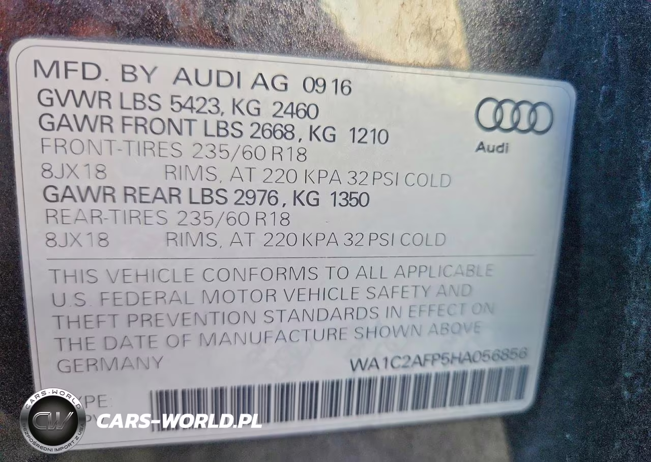 2017 Audi Q5 Premium VIN:WA1C2AFP5HA056856 - 12