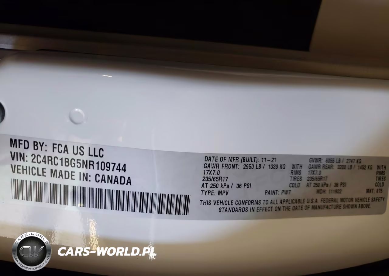 2022 Chrysler Pacifica Touring L VIN:2C4RC1BG5NR109744 - 13
