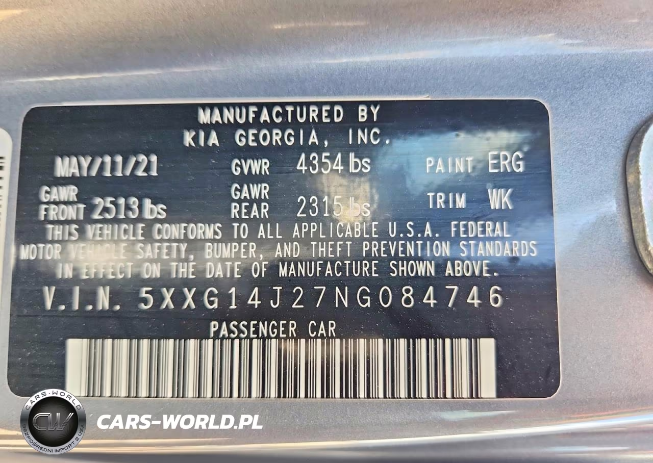 2022 Kia K5 Lxs VIN:5XXG14J27NG084746 - 13