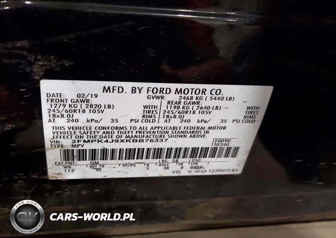 2019 Ford Edge Sel VIN:2FMPK4J9XKBB76337 - 13