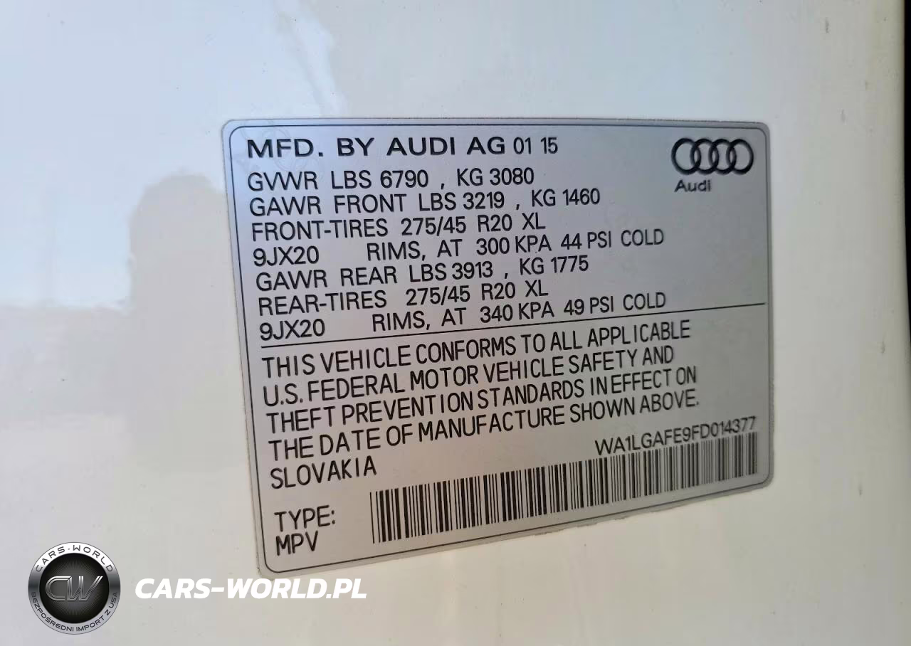 2015 Audi Q7 Premium Plus VIN:WA1LGAFE9FD014377 - 13