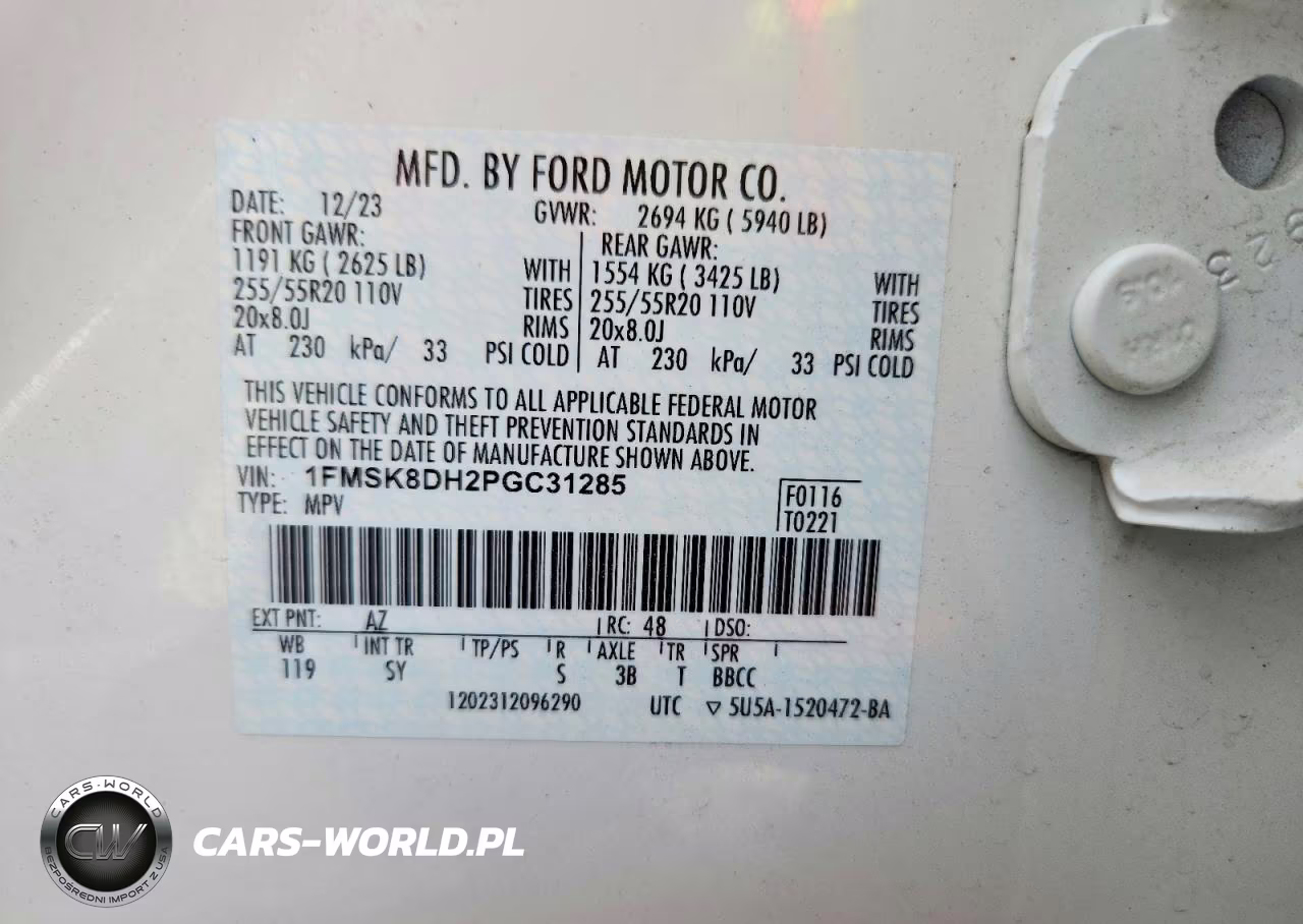 2023 Ford Explorer Xlt VIN:1FMSK8DH2PGC31285 - 14