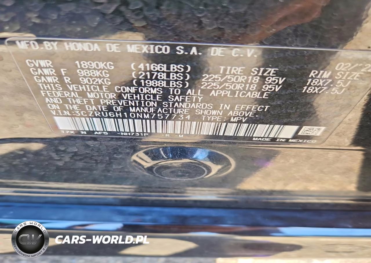 2022 Honda Hr-V Sport VIN:3CZRU6H10NM757734 - 13