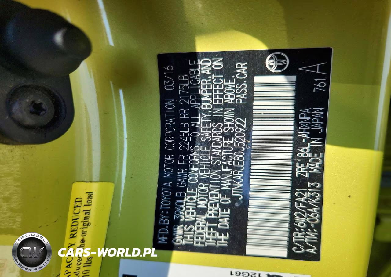 2016 Toyota Scion VIN:JTNKARJE8GJ520922 - 14