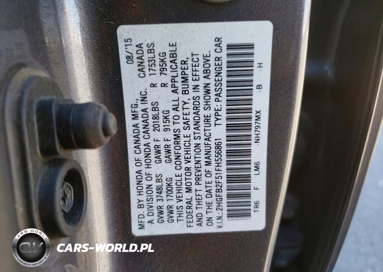 2015 Honda Civic Lx VIN:2HGFB2F51FH556861 - 13