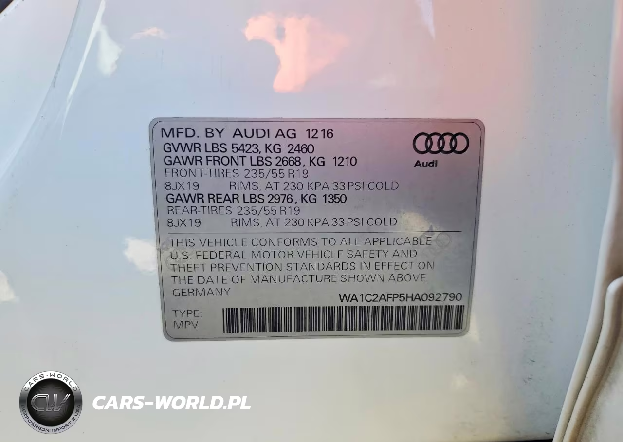 2017 Audi Q5 Premium VIN:WA1C2AFP5HA092790 - 13